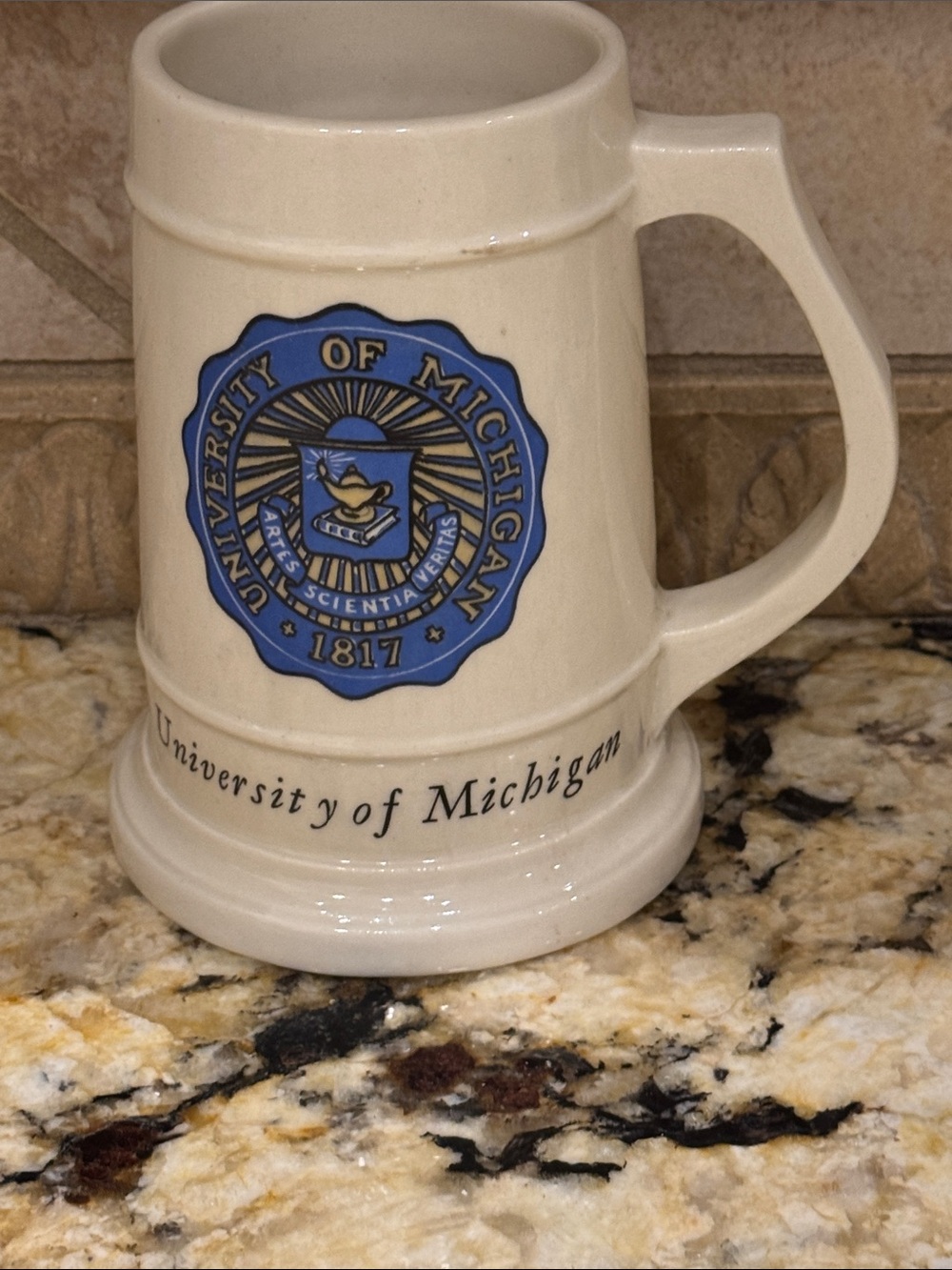 University of Michigan vintage Burr Patterson Auld ceramic mug.